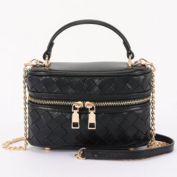 Embossed Vegan Leather Vanity Bag - Picture 1 of 7